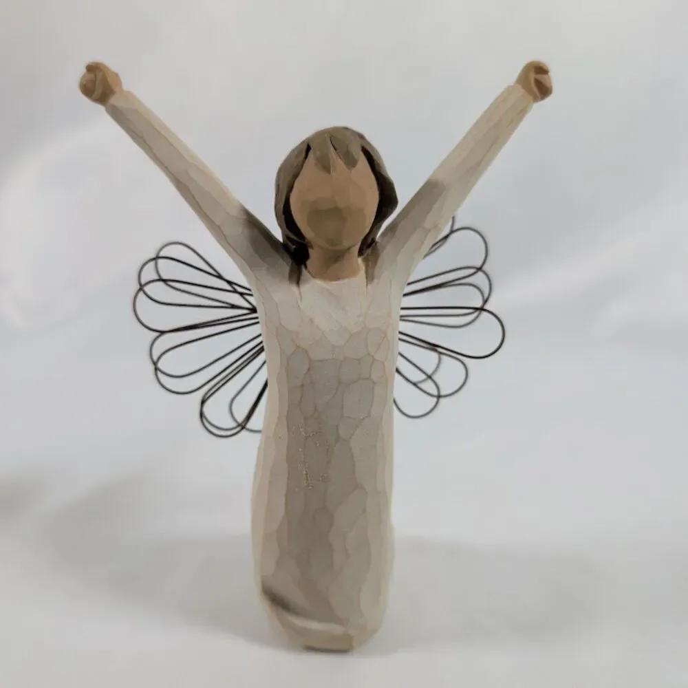 Willow Tree Courage Susan Lordi Demdaco Angel Figurine Wire Wings 5.5